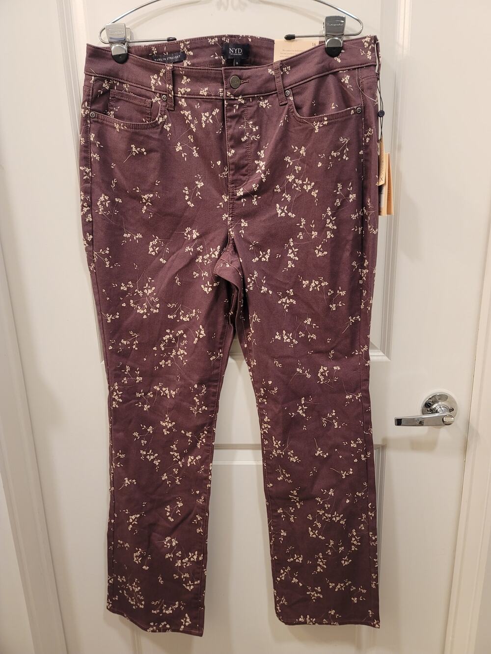 NYDJ Purple Floral Jeans